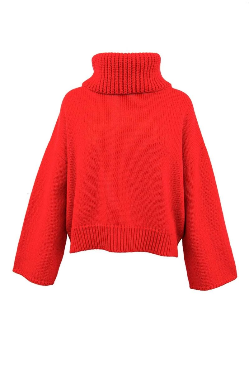 Bria Red Cowl Neck Sweater – Ande Andrea